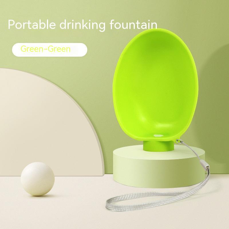 Portable Dog Drinking Bowl Outdoor Water Feeding Pet Outside Water Cup Dog Kettle For Small Breeds Dogs Pets Products Green