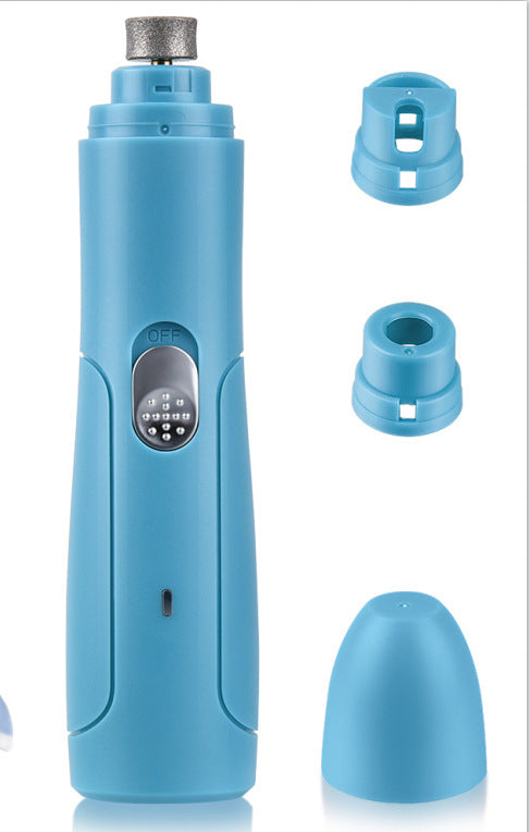 Pet Nail Grinder Electric Nail Polisher For Pet Dog Claw Trimmer Pet Nail Cutter Pet Trimmer Pet Clippers Pet Electric Grooming Toll Pet Nail Trimmer Pet Supplies Blue