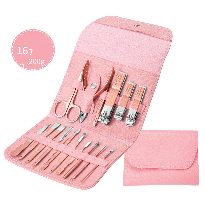 Professional Scissors Nail Clippers Set Ear Spoon Dead Skin Pliers Nail Cutting Pliers Pedicure Knife Nail Groove Trimmers 16 Style