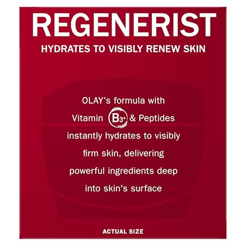 Olay Face Moisturizer, Regenerist Micro-Sculpting Cream for Women, Fragrance-Free - Hydrating, Anti-Aging, Anti-Wrinkle, Firming Skin Care - Hyaluronic Acid, Niacinamide, Amino Peptides, 1.7 Oz