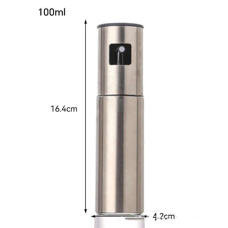 Fuel Spray Can Household Kitchen Supplies Artifact Stainless Steel Oil Injection Bottle Spice Bottle Spray Press Type Barbecue Oil Bottle Kitchen Gadgets Not With Scale 100ml