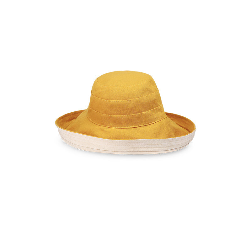 Foldable double-sided sun hat Yellow Beige Children