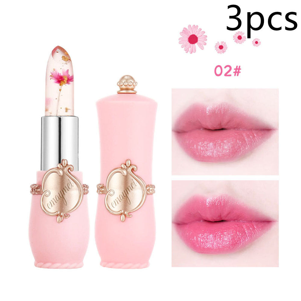 Maymei Moisturizing Lip Balm Dried Flower Color Changing Lipstick 02color 3PCS