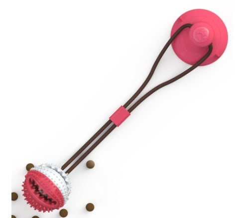 Dog Toys Silicon Suction Cup Tug Interactive Dog Ball Toy For Pet Chew Bite Tooth Cleaning Toothbrush Feeding Pet Supplies H