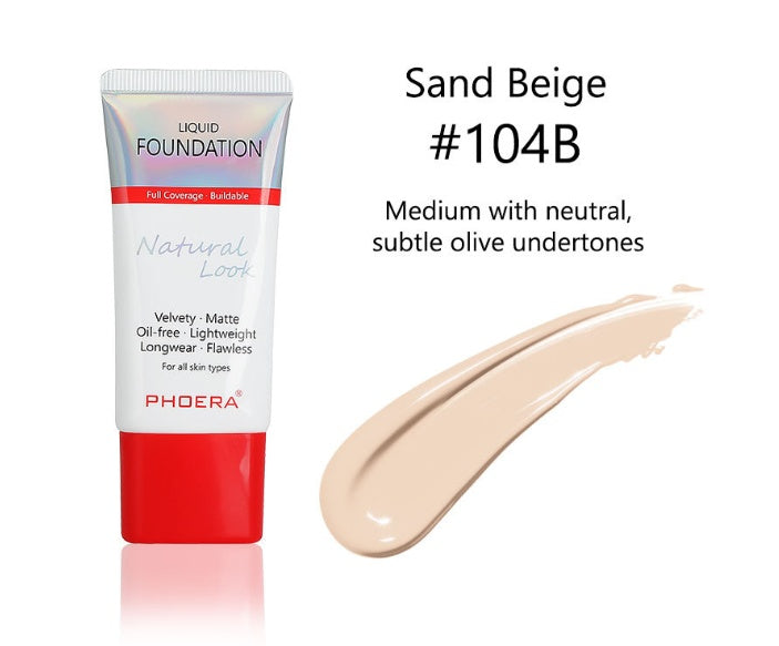 Matte, Silky, Tube Liquid Foundation, Ladies Products 104B Sand Beige
