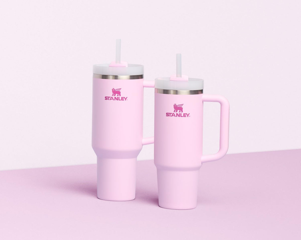 Stanley Quencher H2.0 Tumbler with Handle and Straw 30 oz | Flowstate 3-Position Lid | Cup Holder Compatible for Travel | Insulated Stainless Steel Cup | BPA-Free | Cherry Blossom