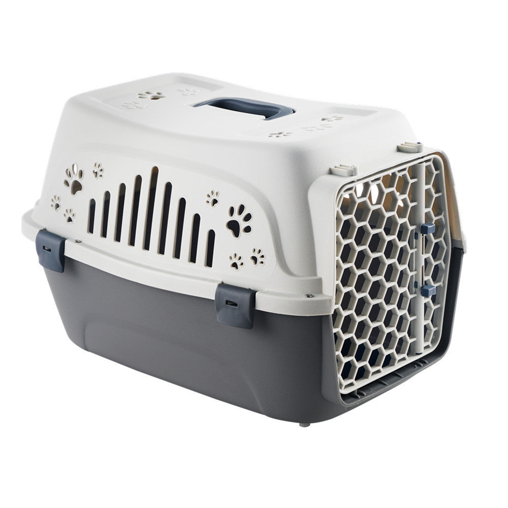 Cat Air Box Large Dog Cage Small and Medium-sized Dog Outing Carrying Bag Beige L