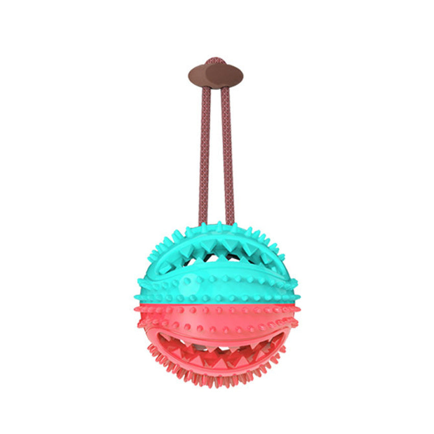 Dog Toys Silicon Suction Cup Tug Interactive Dog Ball Toy For Pet Chew Bite Tooth Cleaning Toothbrush Feeding Pet Supplies E