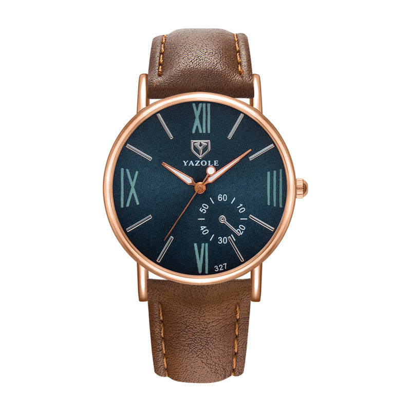 Luminous Women's Watch Fashion Watch Women's Quartz Watch Large Dial Ladies Watch Navy brown