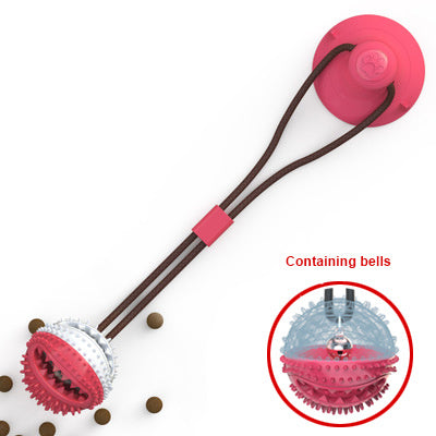 Dog Toys Silicon Suction Cup Tug Interactive Dog Ball Toy For Pet Chew Bite Tooth Cleaning Toothbrush Feeding Pet Supplies B