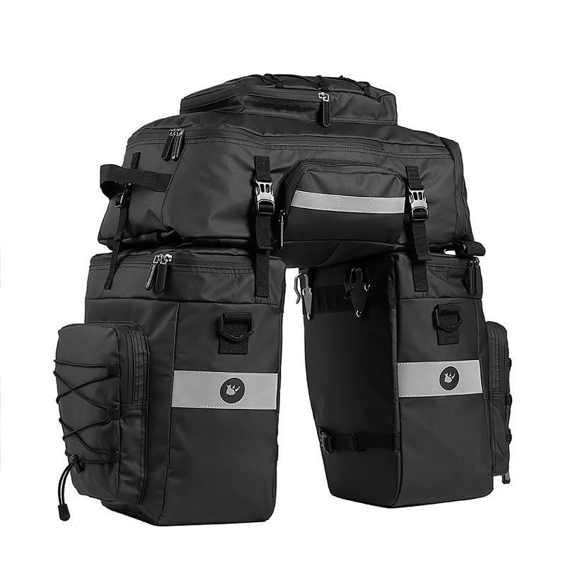 Multifunctional bicycle rear shelf pack Black