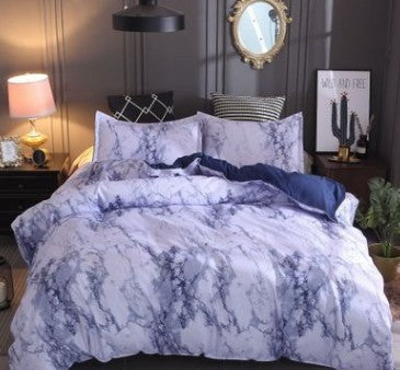 Pillowcase home textile bedding four-piece marble Blue