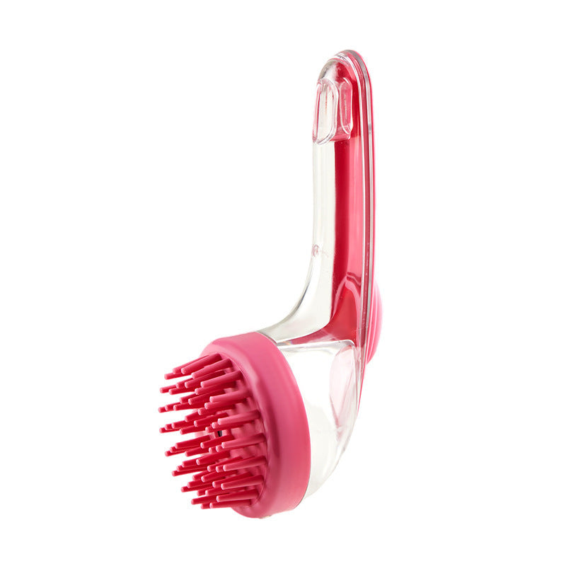 Dogs Cats Pets Brush Pet Bath Brush Cleaning Brushes Long Handle Shower Brush Pet Supplies Cat Dog Pet Grooming Comb For Pet Products Shampoo Brush Rose Red ZY71