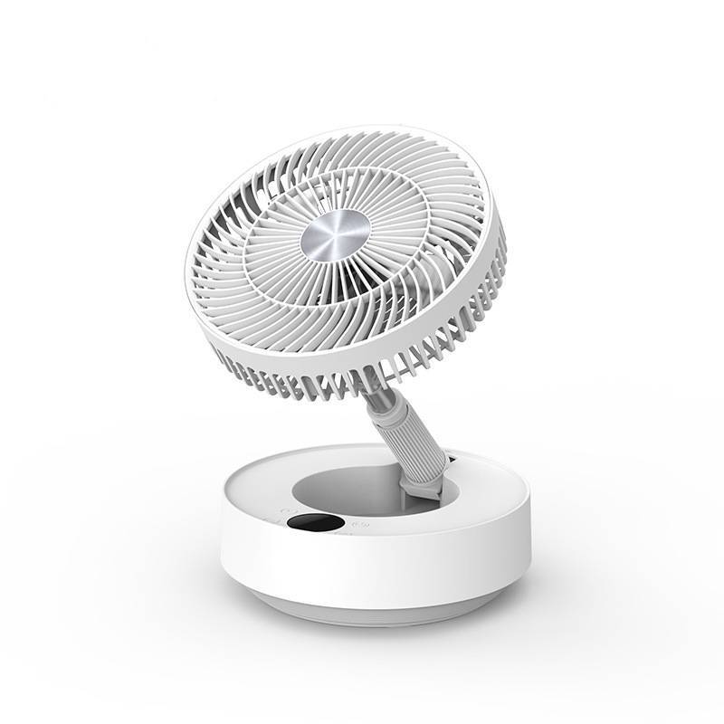 Storage Floor Electric Fan Household Desktop Remote Control Small Rechargeable Large Electric Fan Basic White