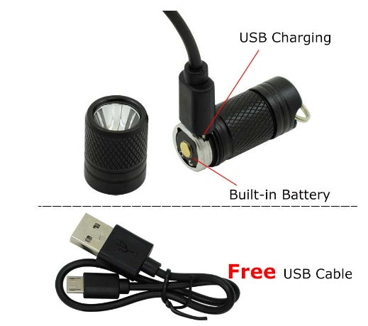Mini USB rechargeable flashlight