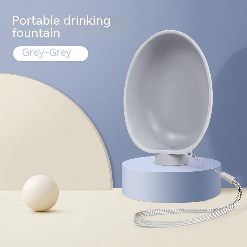 Portable Dog Drinking Bowl Outdoor Water Feeding Pet Outside Water Cup Dog Kettle For Small Breeds Dogs Pets Products Gray