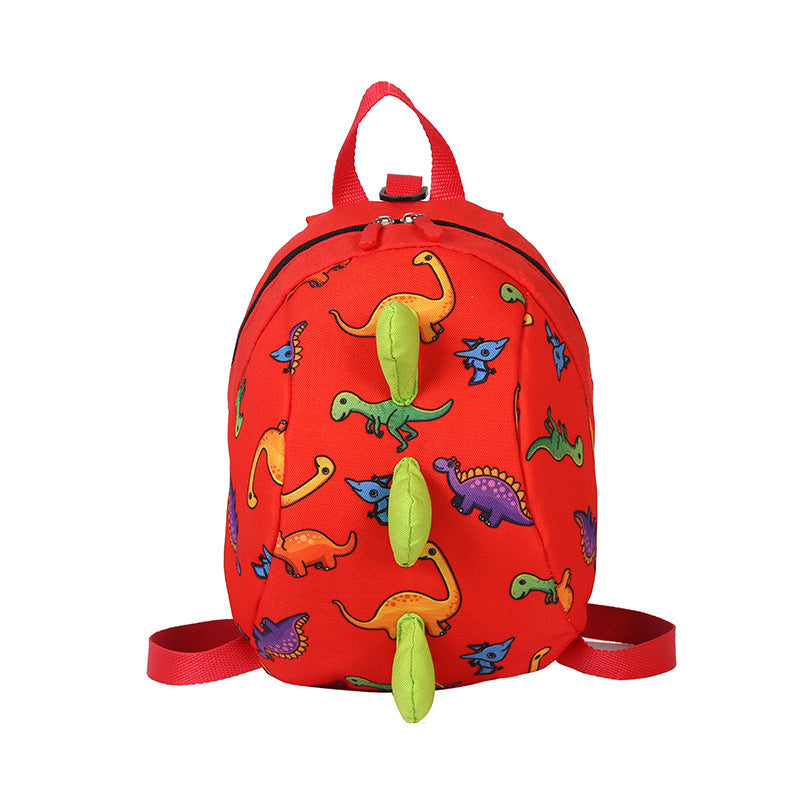 Dinosaur cartoon backpack gules