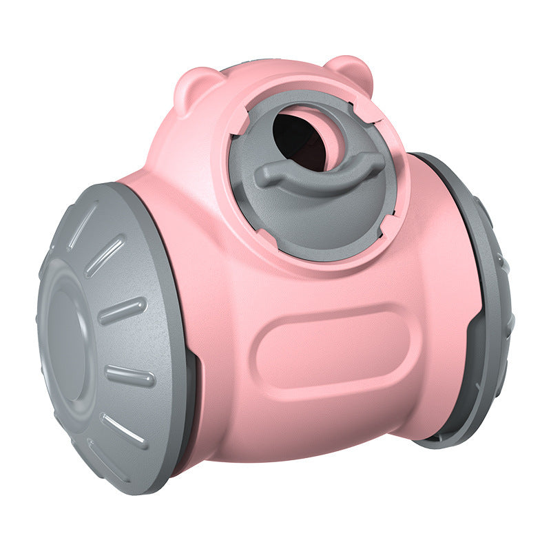 Dog Tumbler Toys Increases Pet IQ Interactive Slow Feeder For Small Medium Dogs Cat Training Balance Car Feeder Pet Toy Pet Products Pink