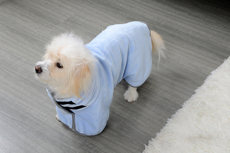Quick-drying Pet Absorbent Towel Dog Bathrobe Pet Dog Bath Towel For Dogs Cats Microfiber Absorbent Pet Drying Towel Pet Supplies Pet Products Blue