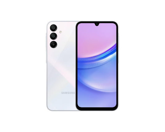 Samsung Galaxy A15 (SM-155M/DSN), 128GB 6GB RAM, Dual SIM, Factory Unlocked GSM, International Version (Wall Charger Bundle) (Light Blue)