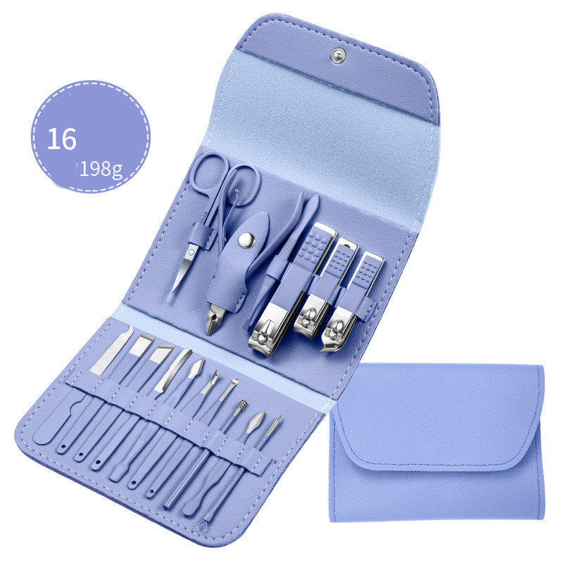 Professional Scissors Nail Clippers Set Ear Spoon Dead Skin Pliers Nail Cutting Pliers Pedicure Knife Nail Groove Trimmers 17 Style