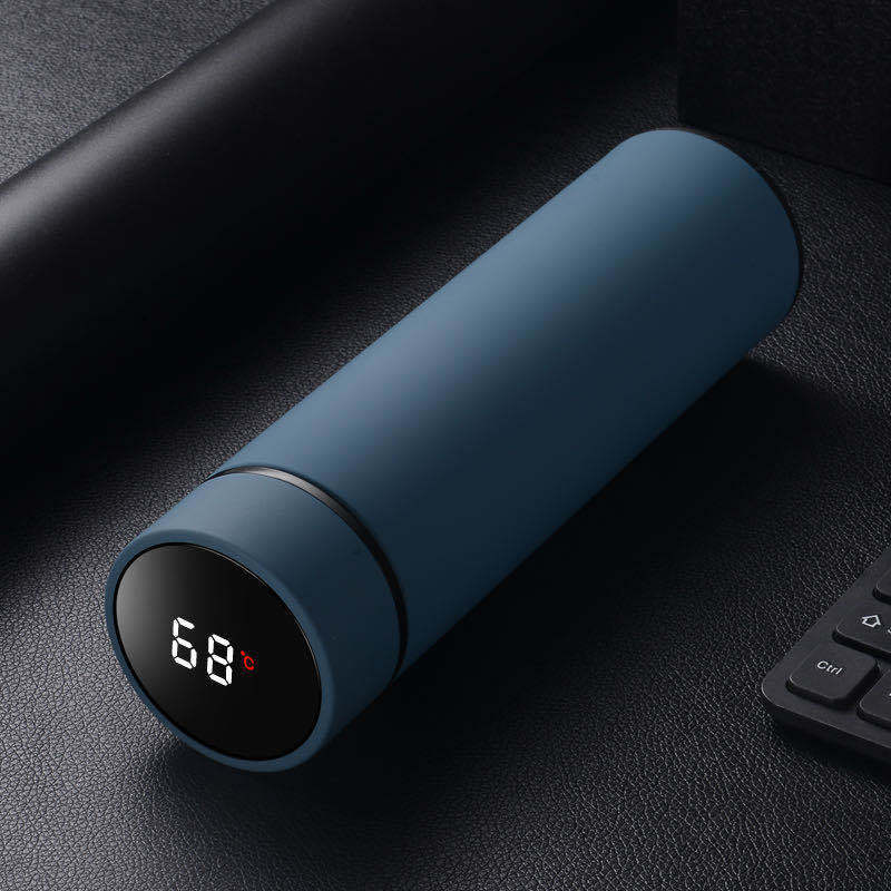 450ml Stainless Steel Water Bottle Double Wall Vacuum Insulated Business Travel Sport Outdoor Water Bottle With temperature Blue