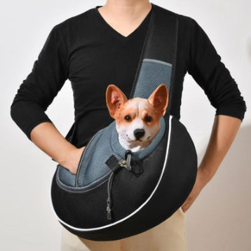 Carrying Pets Bag Women Outdoor Portable Crossbody Bag For Dogs Cats Pet Products Black