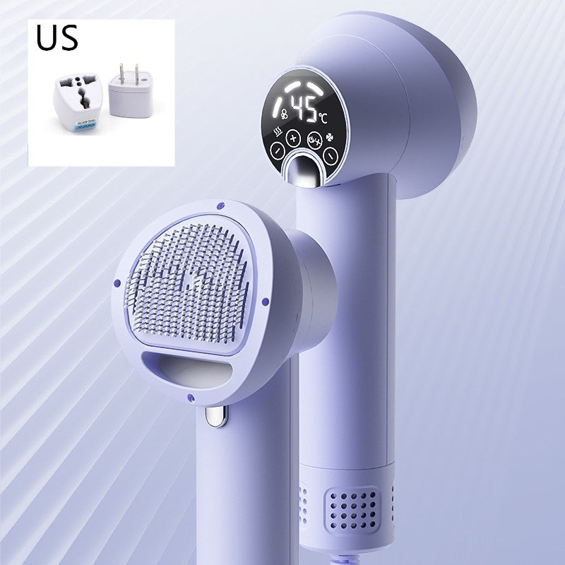 Smart Pet Hair Dryer Dog Golden Retriever Cat Grooming Hairdressing Blow & Comb Silent No Harm Pet Cleaning Supplies Pet Products Purple US