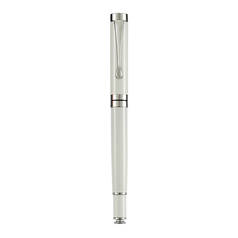 Metal 26 Pen Calligraphy Practice Ink Pen Advertising Gift White Silver Clip