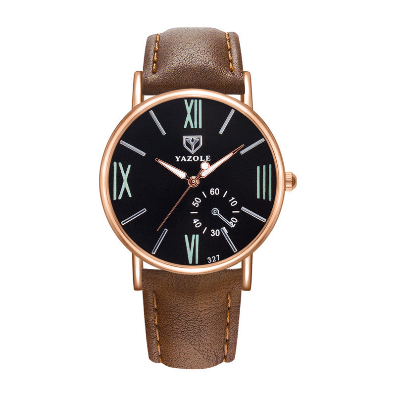 Luminous Women's Watch Fashion Watch Women's Quartz Watch Large Dial Ladies Watch Black brown