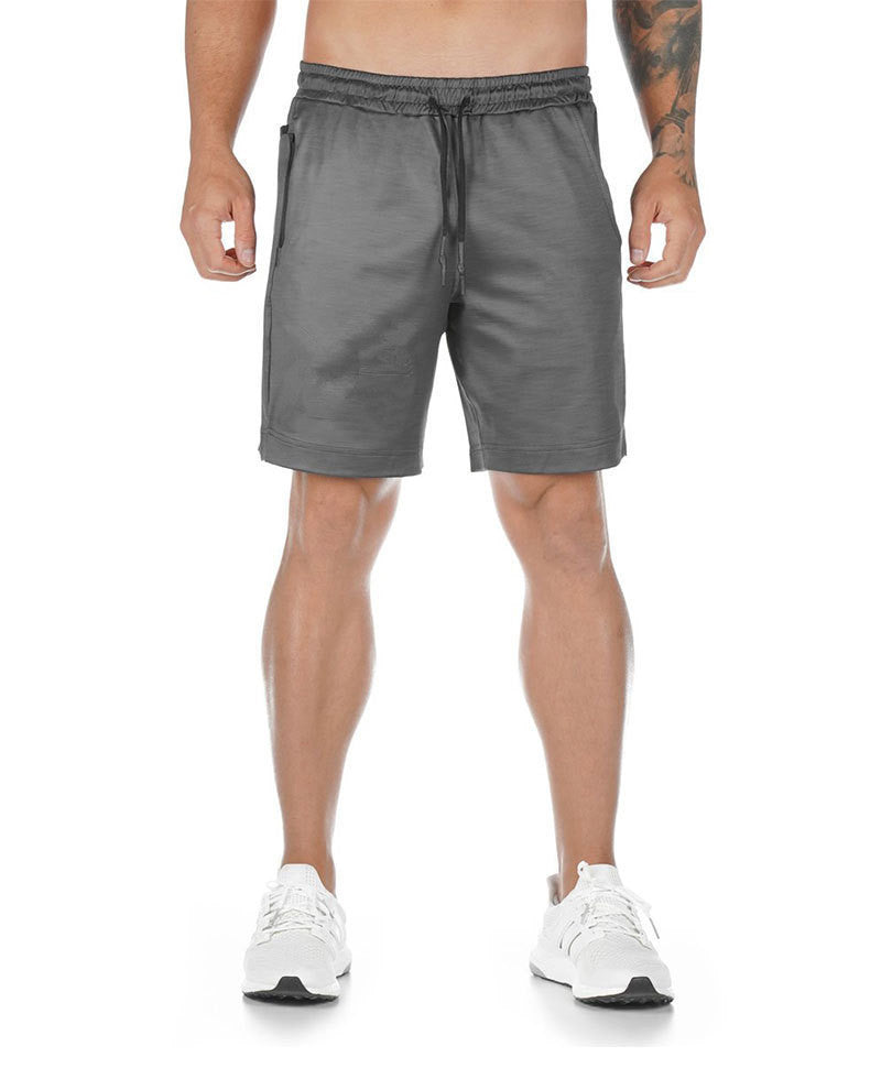 New Muscle Workout Brothers Fitness Shorts Fitness Sports Running Breathable Slim Fit Gray Without LOGO