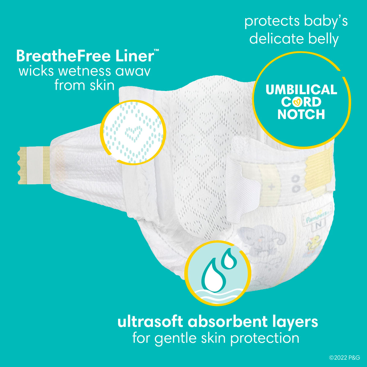 Pampers Baby Diapers - Swaddlers - Size 5, 132 Count, Ultra Absorbent Disposable Infant Diaper