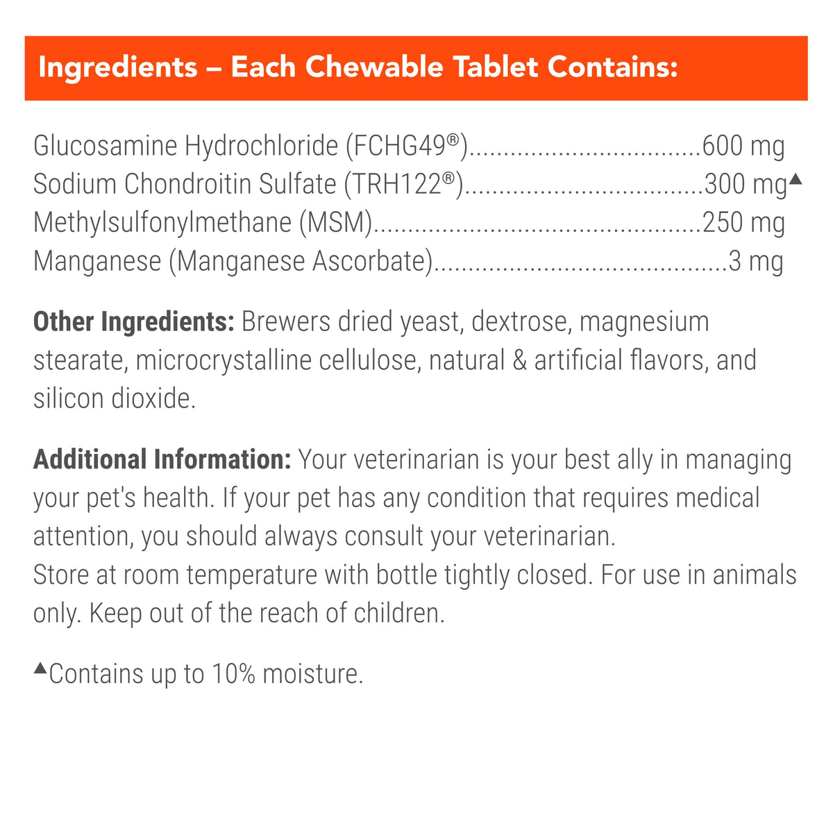 Nutramax Cosequin for Dogs Joint Health Supplement, Contains Glucosamine for Dogs, Plus Chondroitin and MSM, Supports Healthy Joints, Chewable Tablets, 132 Count