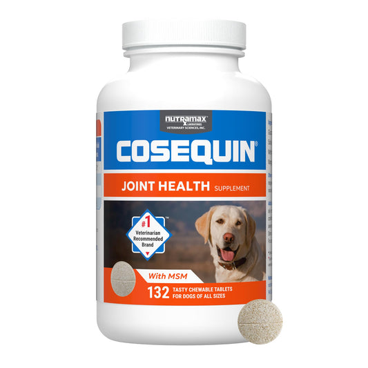 Nutramax Cosequin for Dogs Joint Health Supplement, Contains Glucosamine for Dogs, Plus Chondroitin and MSM, Supports Healthy Joints, Chewable Tablets, 132 Count