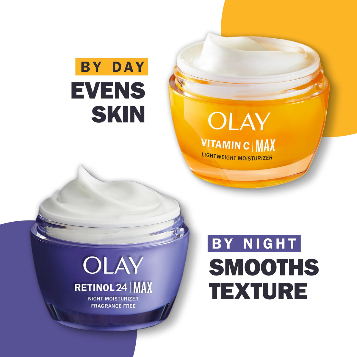 Olay Retinol Face Moisturizer, 24 MAX Anti-Aging Night Cream for Women, Fragrance-Free, Non Greasy - Anti-Wrinkle, Smooth Fine Lines, Tightening, Hydrating Skin Care - Peptides, Glycerin, 1.7 Oz