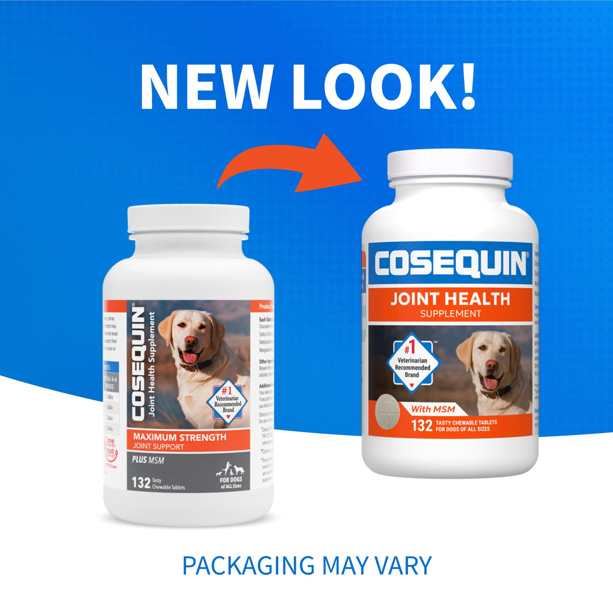 Nutramax Cosequin for Dogs Joint Health Supplement, Contains Glucosamine for Dogs, Plus Chondroitin and MSM, Supports Healthy Joints, Chewable Tablets, 132 Count