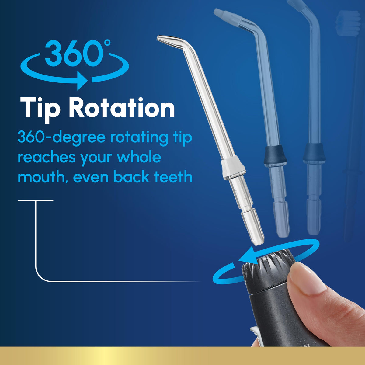 Waterpik Aquarius Water Flosser For Teeth Cleaning, Gums, Braces, Dental Care, Electric Power With 10 Settings, 7 Tips For Multiple Users And Needs, ADA Accepted, Black WP-662, Packaging May Vary