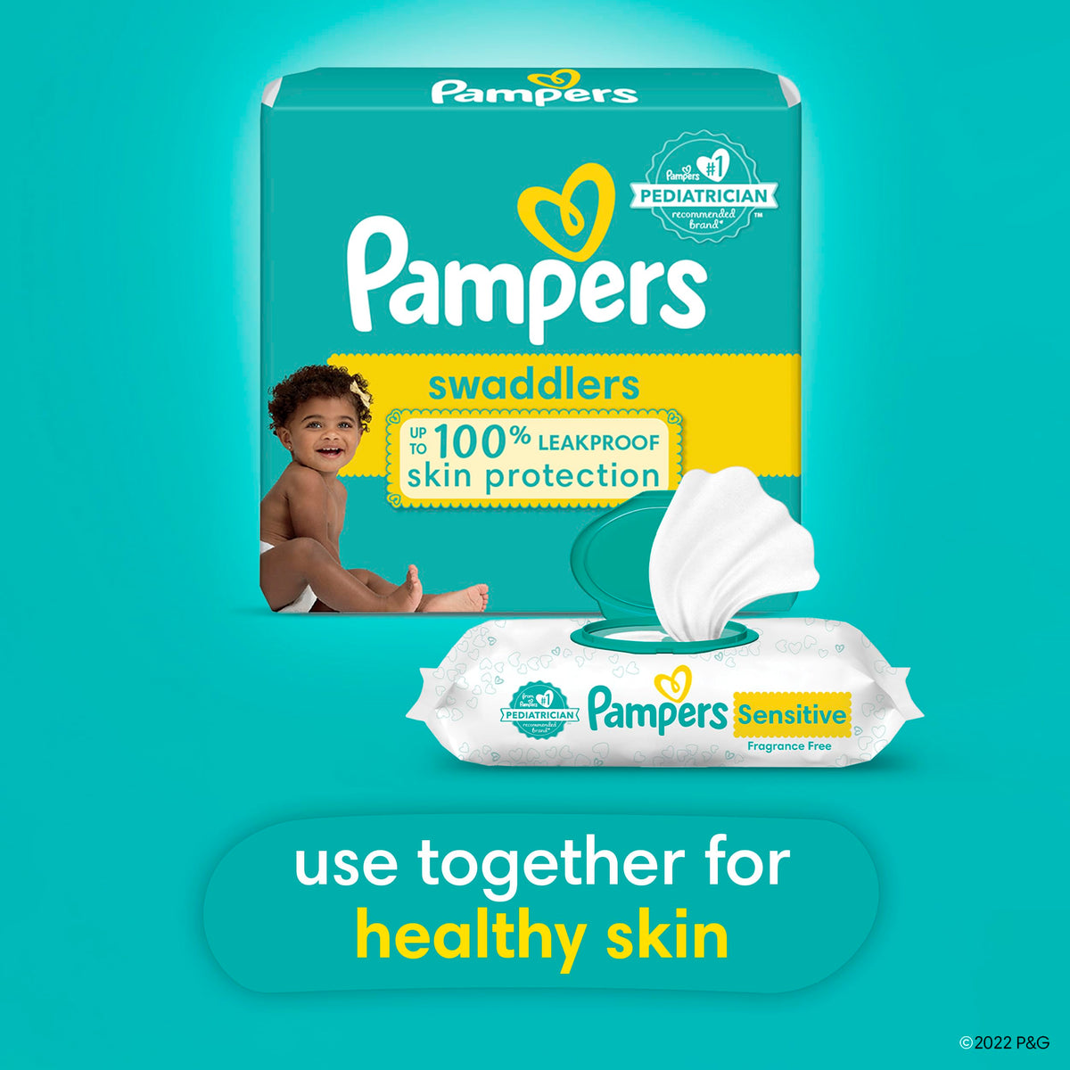 Pampers Baby Diapers - Swaddlers - Size 5, 132 Count, Ultra Absorbent Disposable Infant Diaper