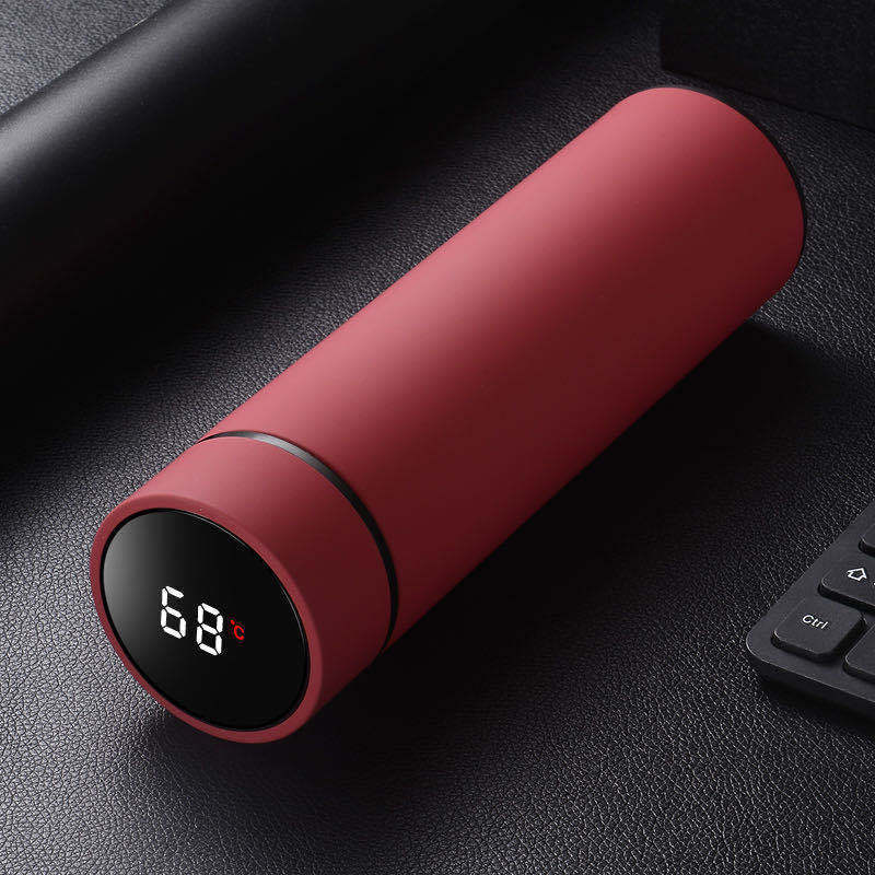 450ml Stainless Steel Water Bottle Double Wall Vacuum Insulated Business Travel Sport Outdoor Water Bottle With temperature Red