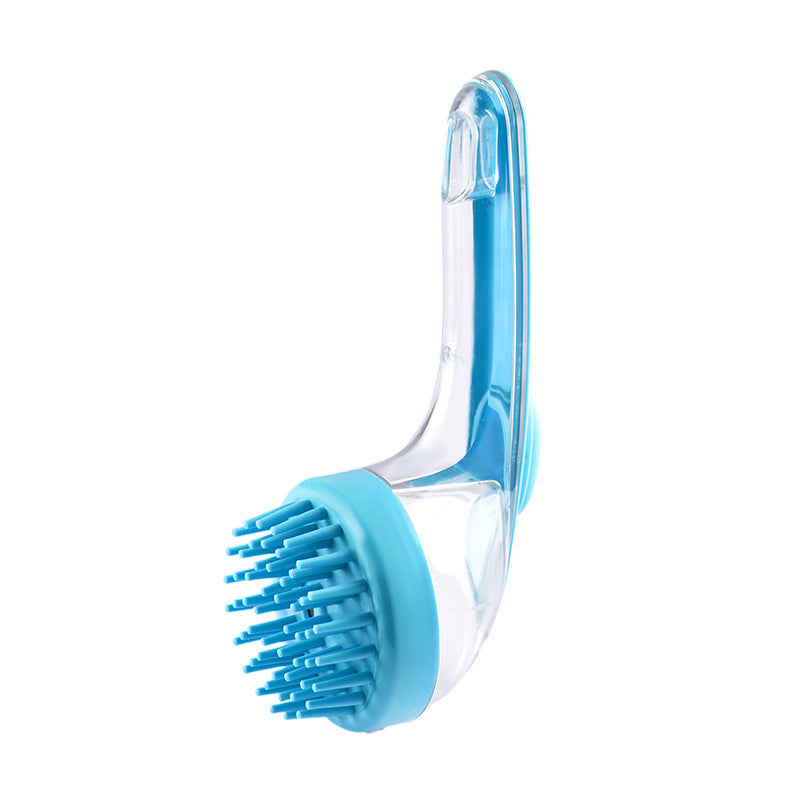 Dogs Cats Pets Brush Pet Bath Brush Cleaning Brushes Long Handle Shower Brush Pet Supplies Cat Dog Pet Grooming Comb For Pet Products Shampoo Brush Blue ZY71