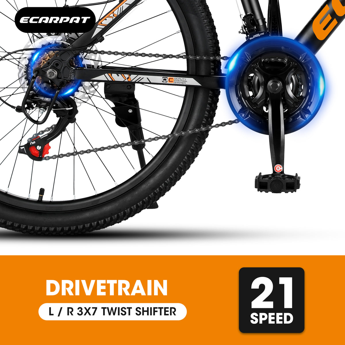 A24299 24 Inch Mountain Bike Bicycle For Adults Aluminium Frame Bike Shimano 21-Speed With Disc Brake