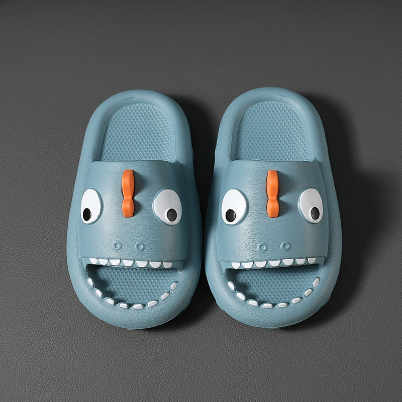 Shark Slippers For Kids Toddler Boys Girls Non Slip Children Shower Shoes Lake blue