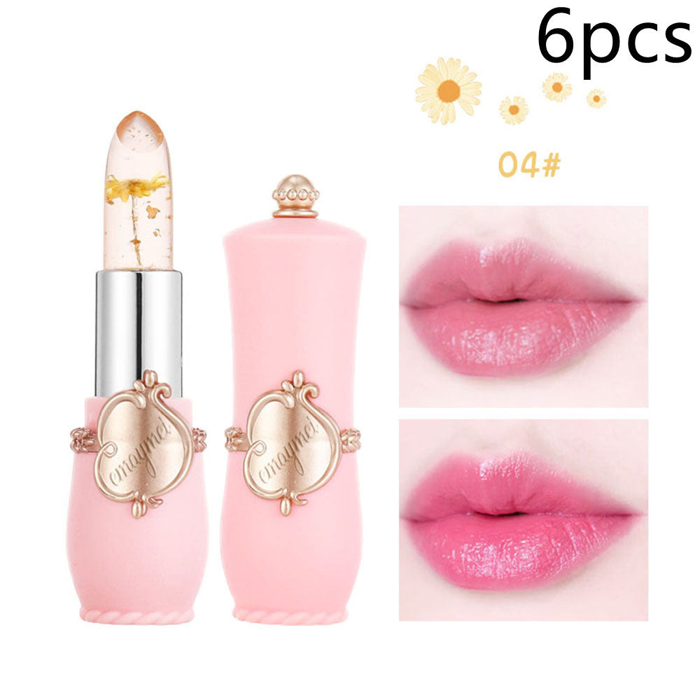 Maymei Moisturizing Lip Balm Dried Flower Color Changing Lipstick 04color 6PCS