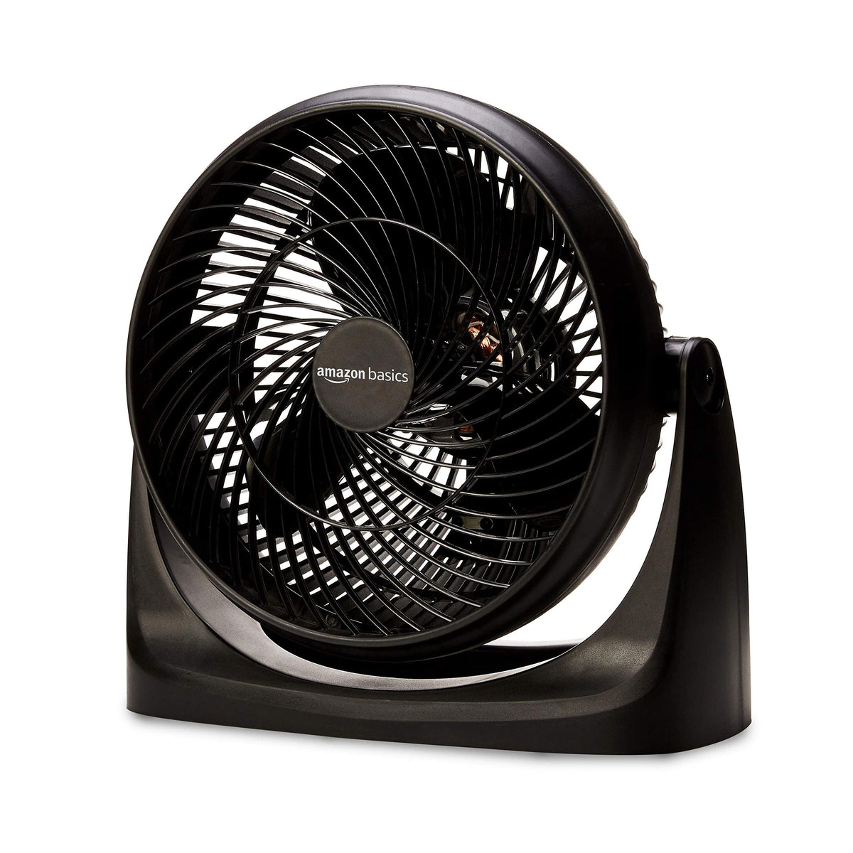 Amazon Basics Air Circulator Fan, Desk Fan for Bedroom, Home and Office, With 90-Degree Tilt Head, 3 Speed Settings, Lightweight (4.2 LBS), 70 Watts, Black, 14.8"Wx7.6"Dx14.1"H