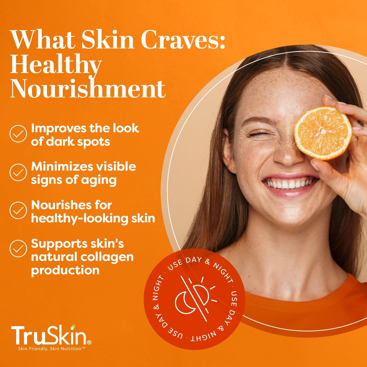 TruSkin Vitamin C Serum For Face – Anti Aging Formula with Vitamin C, Hyaluronic Acid, Vitamin E – Brightening Serum – Improve Appearance of Dark Spots, Tone, Fine Lines & Wrinkles, 1 Fl Oz