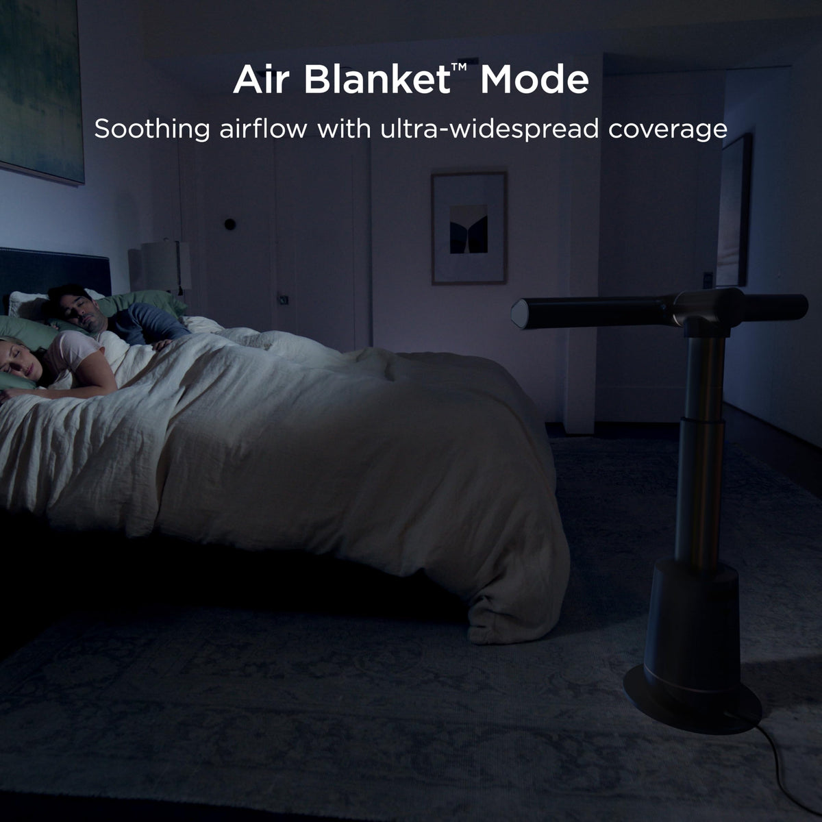 Shark TurboBlade Fan—Ultra-customizable bladeless tower fan, pivots, twists, oscillates 180°, circulates and propels air up to 80 ft., 10 noise levels + 10 speeds, easy to clean, charcoal, TF202S