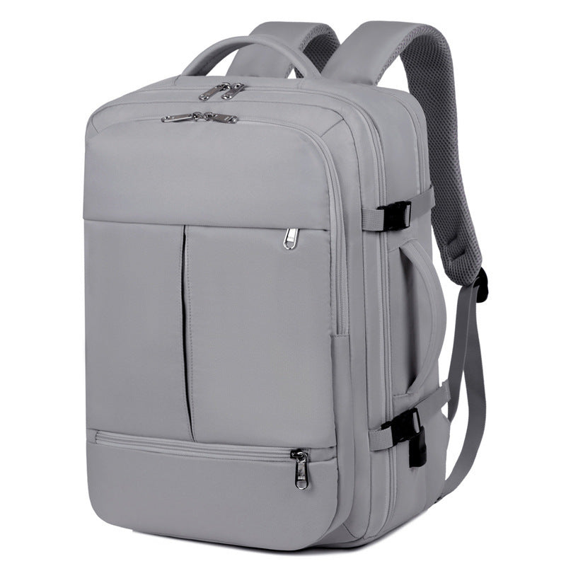 Large Capacity Backpack For Women Men Multiple Pockets And Zippers Versatile Computer Bags Business Travel Backpack Grey