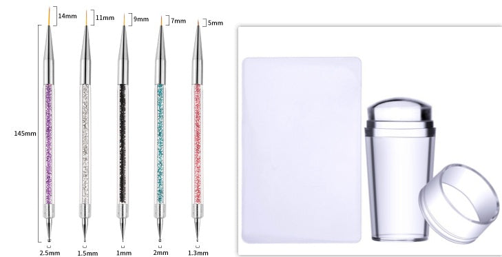 Nail Tools Double-headed Pointing Drilling Pen, Pointing Rhinestone Pen Set