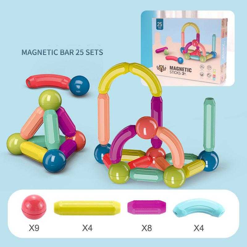 Baby Toys Magnetic Stick Building Blocks Game Magnets Children Set Kids Magnets For Children Magnetic Toy Bricks 25pcs
