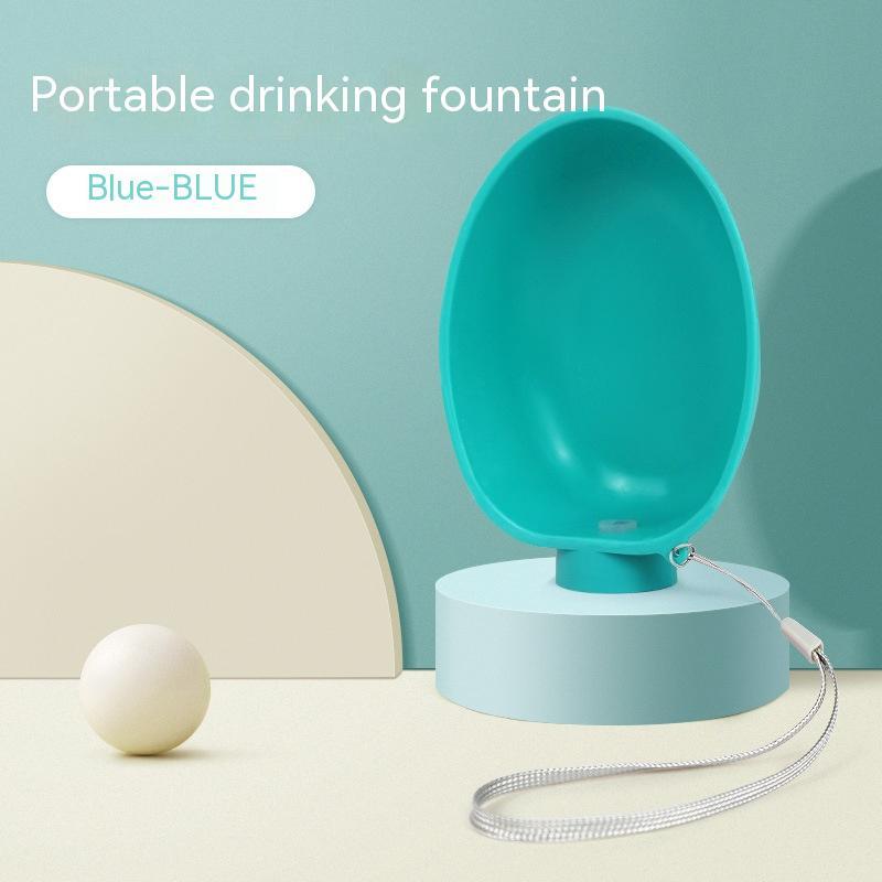 Portable Dog Drinking Bowl Outdoor Water Feeding Pet Outside Water Cup Dog Kettle For Small Breeds Dogs Pets Products Blue